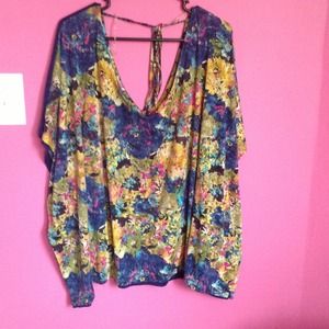 ***RESERVED***Mixed print tunic *plus*