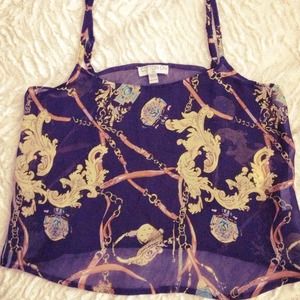 SOLD! Sheer printed tank