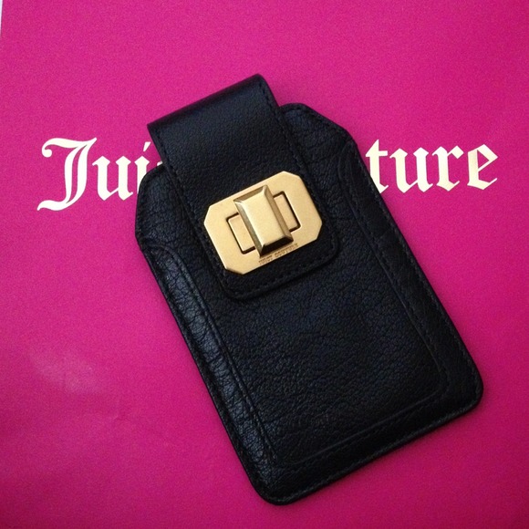 Juicy Couture black cell phone slip.