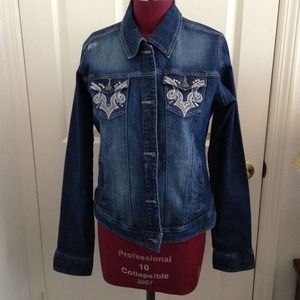 DENIM WRANGLER ROCK 47 RHINESTONE JACKET