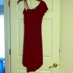 Delia's maroon dress