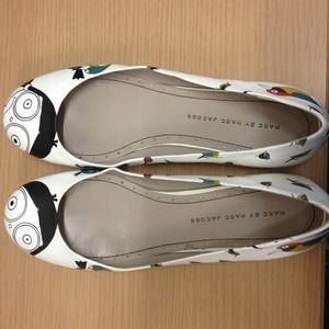 White Marc by Marc Jacobs Miss Marc Ballet Flats.