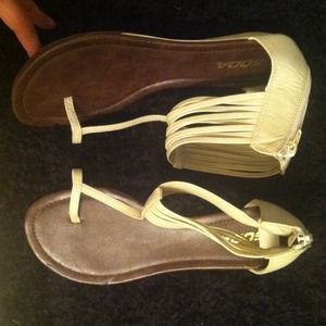 Ivory around the ankle sandals