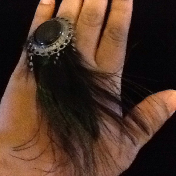 Unique feather ring