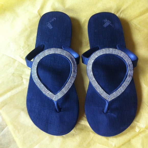 HOLD for Jess-- Silver circle flip flops
