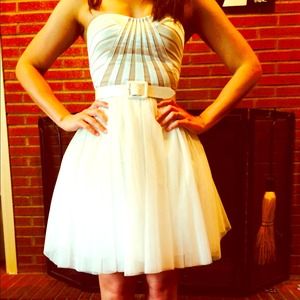 Aidan Mattox little white dress