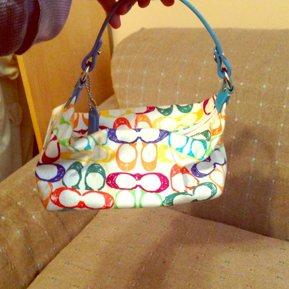 RESERVED... Small multi colored coach bag!
