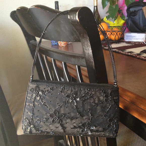 Super cute evening bag! Black with lots of beading