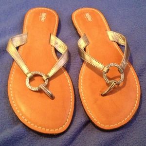Silver sparkle sandals