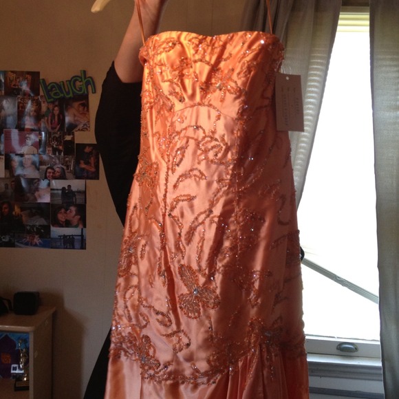 Orange prom dress