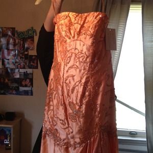 Orange prom dress