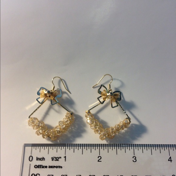 Crystal earring gold wired - Picture 2 of 3