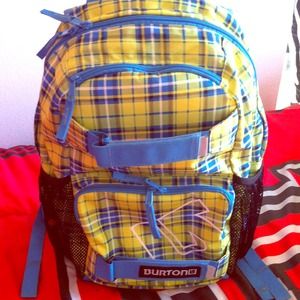 Burton laptop backpack plaid green/blue
