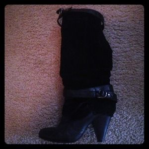 ?Price cut?Fergalicious below the knee black boots
