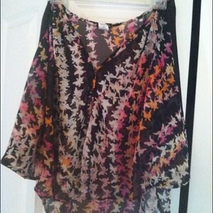 Flowy sheer butterfly shirt