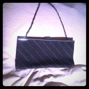 Banana Republic Pinstripe Grey clutch