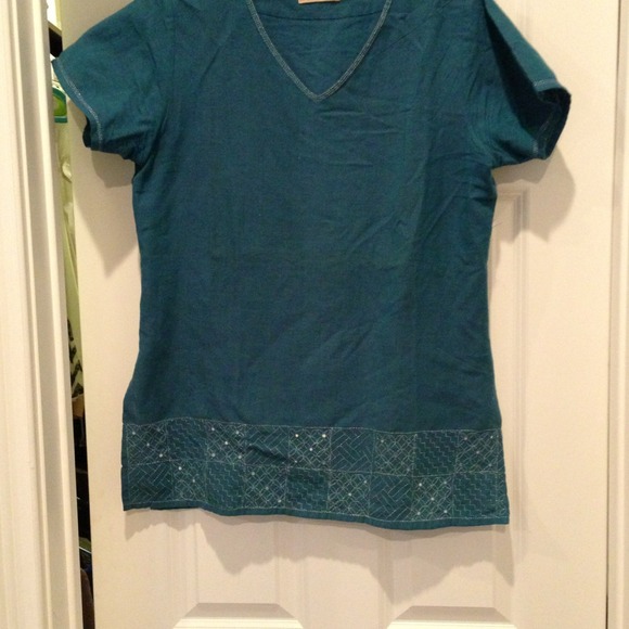 Stormy blue tunic top