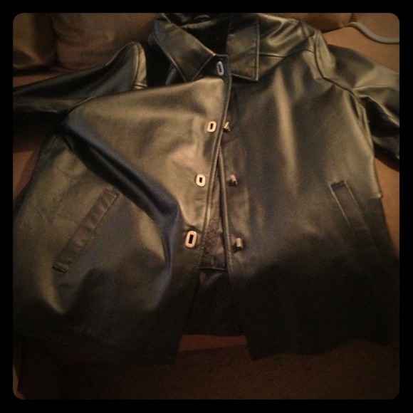 Women's leather coat