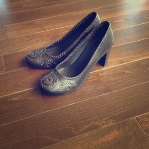 Jack Rogers Brown Leather Heels - 6.5