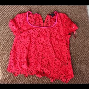 Lucca Couture coral lace top|xsmall