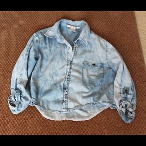 Acid denim washed top|small