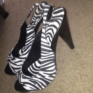 Zebra high heels