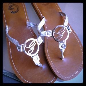 Guess silver sandals