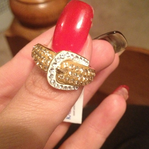 Gorgeous yellow real silver Belt ring - Picture 3 of 3