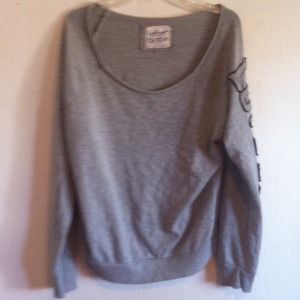 Slouchy grey oversized sweater