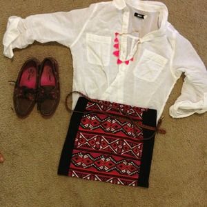 Pink unique print pencil skirt body con cutepretty