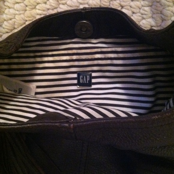 GAP Brown Handbag w/ Fringe Zipper - Picture 3 of 3