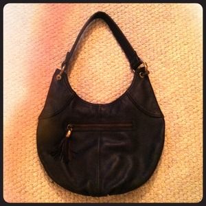 GAP Brown Handbag w/ Fringe Zipper