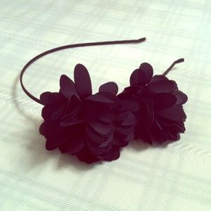 Black Flower Headband