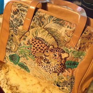 LARGE Animal beaded bag!! TROPICAL
