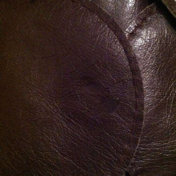 Beaded Handle Brown Circle Designed Purse - Picture 3 of 3