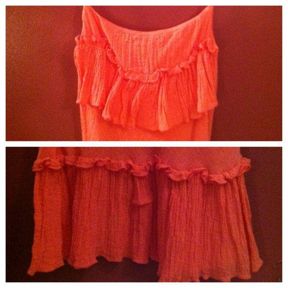 Wetseal Coral Fringey Dress - Picture 3 of 4