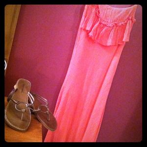 Wetseal Coral Fringey Dress