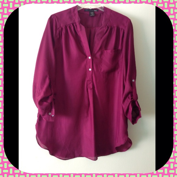 TRADED!! Mod cloth maroon tunic/blouse