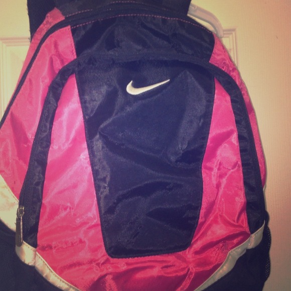 Nike pink backpack.