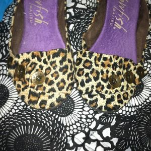 Girls Leopard Flats