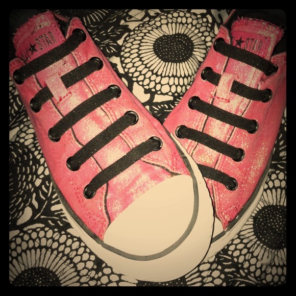 Girls Hot Pink Sparkle Converse
