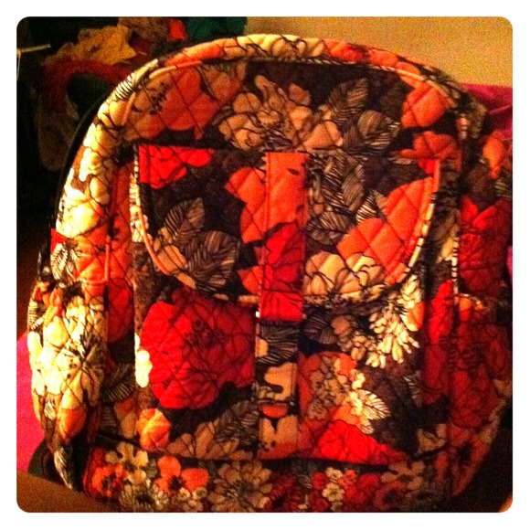 Vera Bradley Mocha Rouge Small Backpack