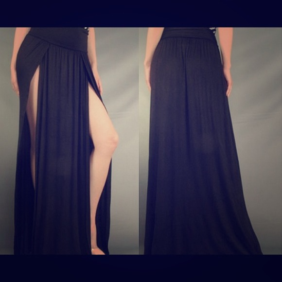 Double Split Maxi Skirt