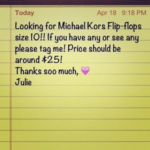 Looking for Michael Kors Flip Flops 10