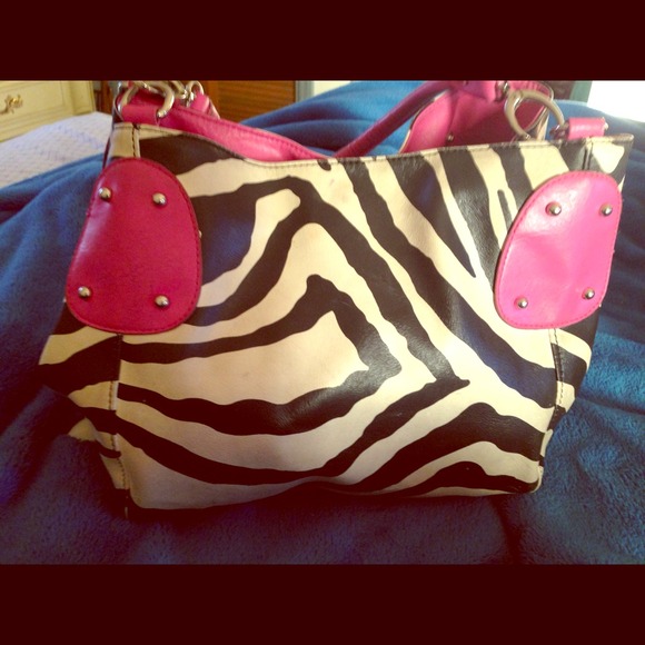 Pink zebra handbag reserved