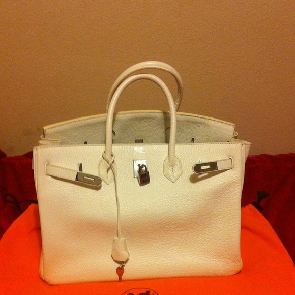 Large white handbag