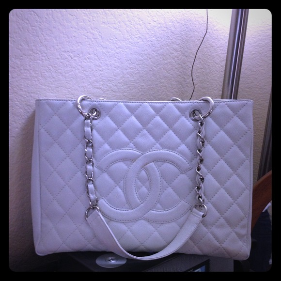 Authentic Chanel Grand Shopper GST in off white