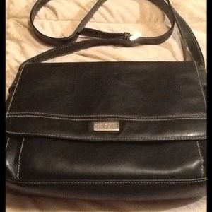 Crazy horse black purse