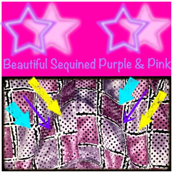 🚫SOLD🚫💋Pretty pink/purple sequin tank💋 - Picture 3 of 3