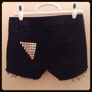 🚫Reserved🚫High Rise Studded Black Shorts